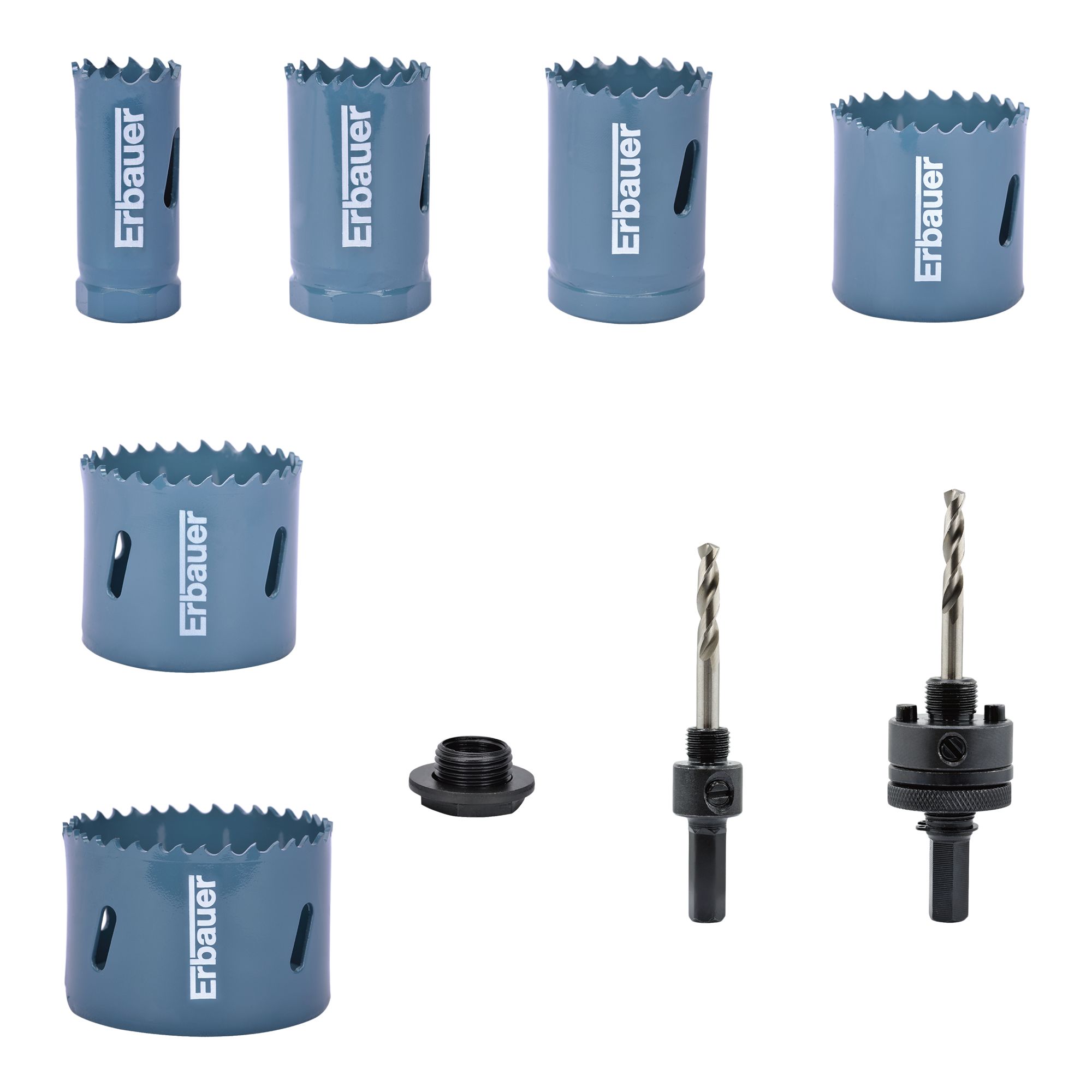 Erbauer Electricians' Bi-metal steel 11 piece Holesaw set