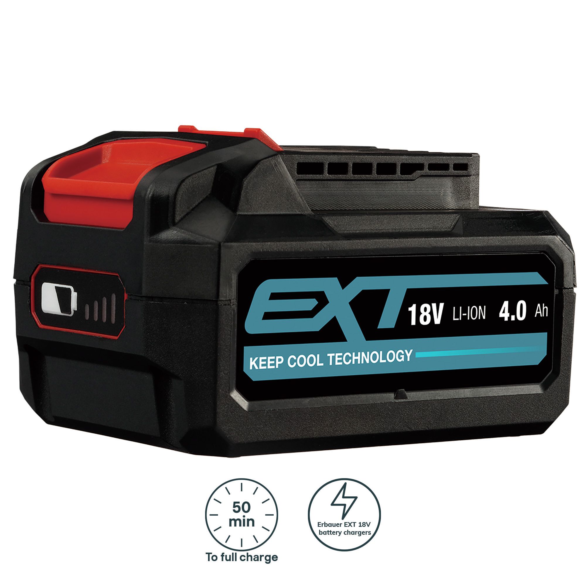 Erbauer EXT 18V 4Ah Li ion Battery EBAT18 Li 4