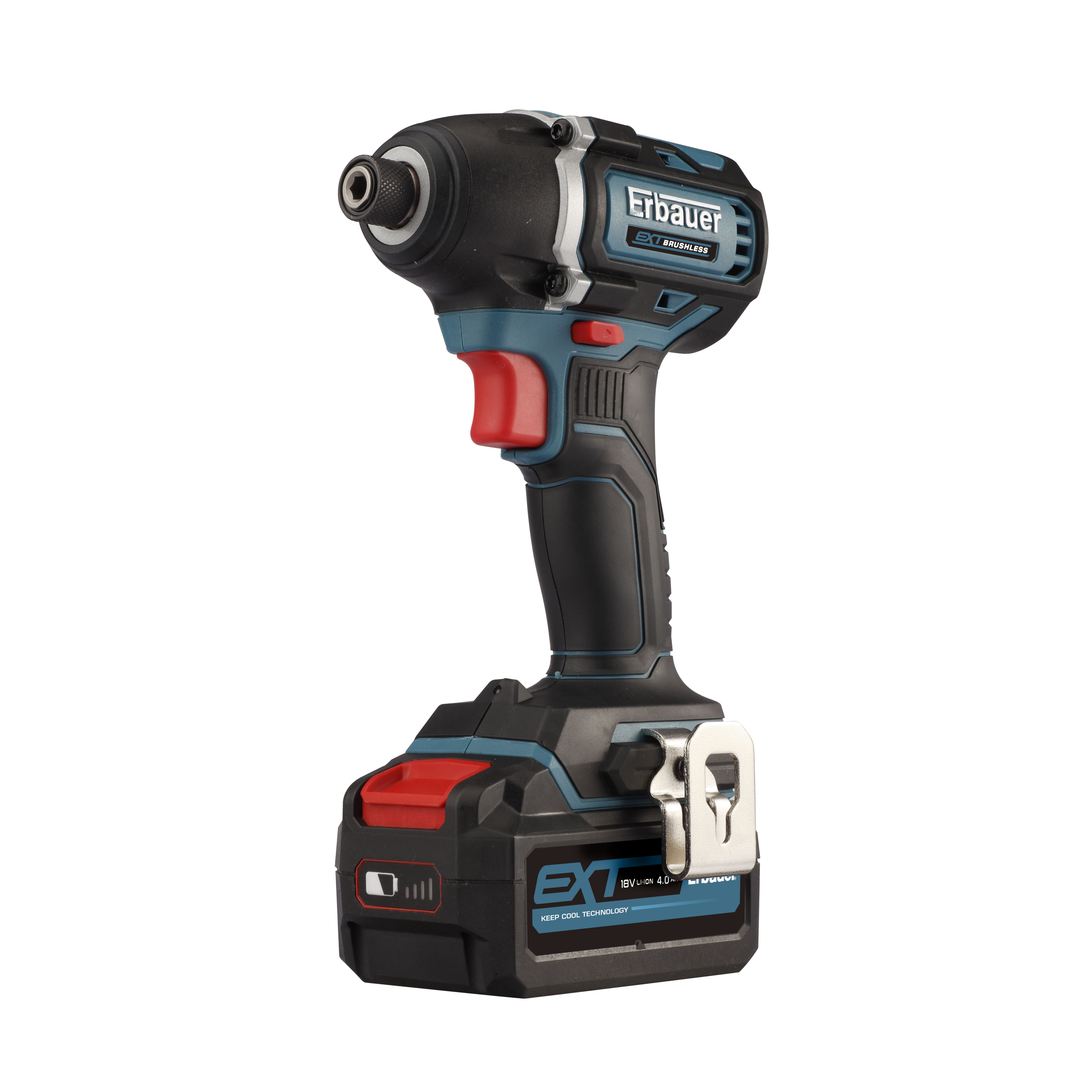 Erbauer EXT 18V Li-ion Brushless Cordless Impact driver (1 x 4Ah) - EID18-Li