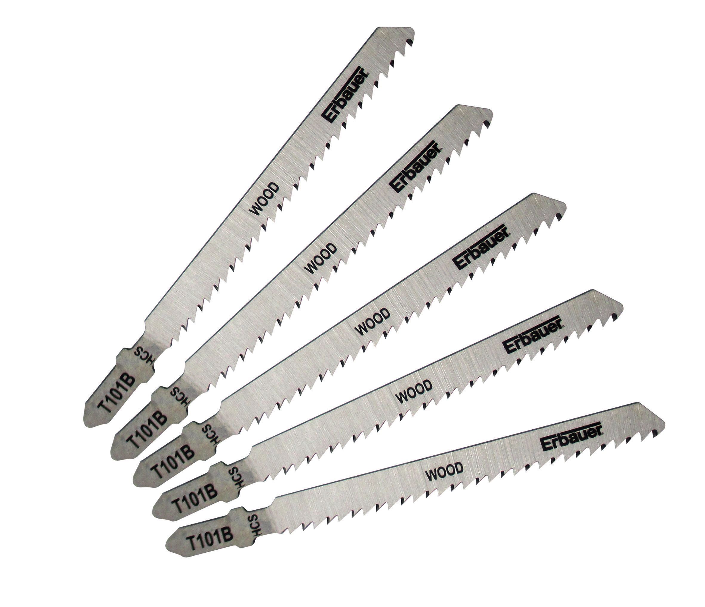 Erbauer Jigsaw blade T101B 100mm, Pack of 5 DIY at B&Q