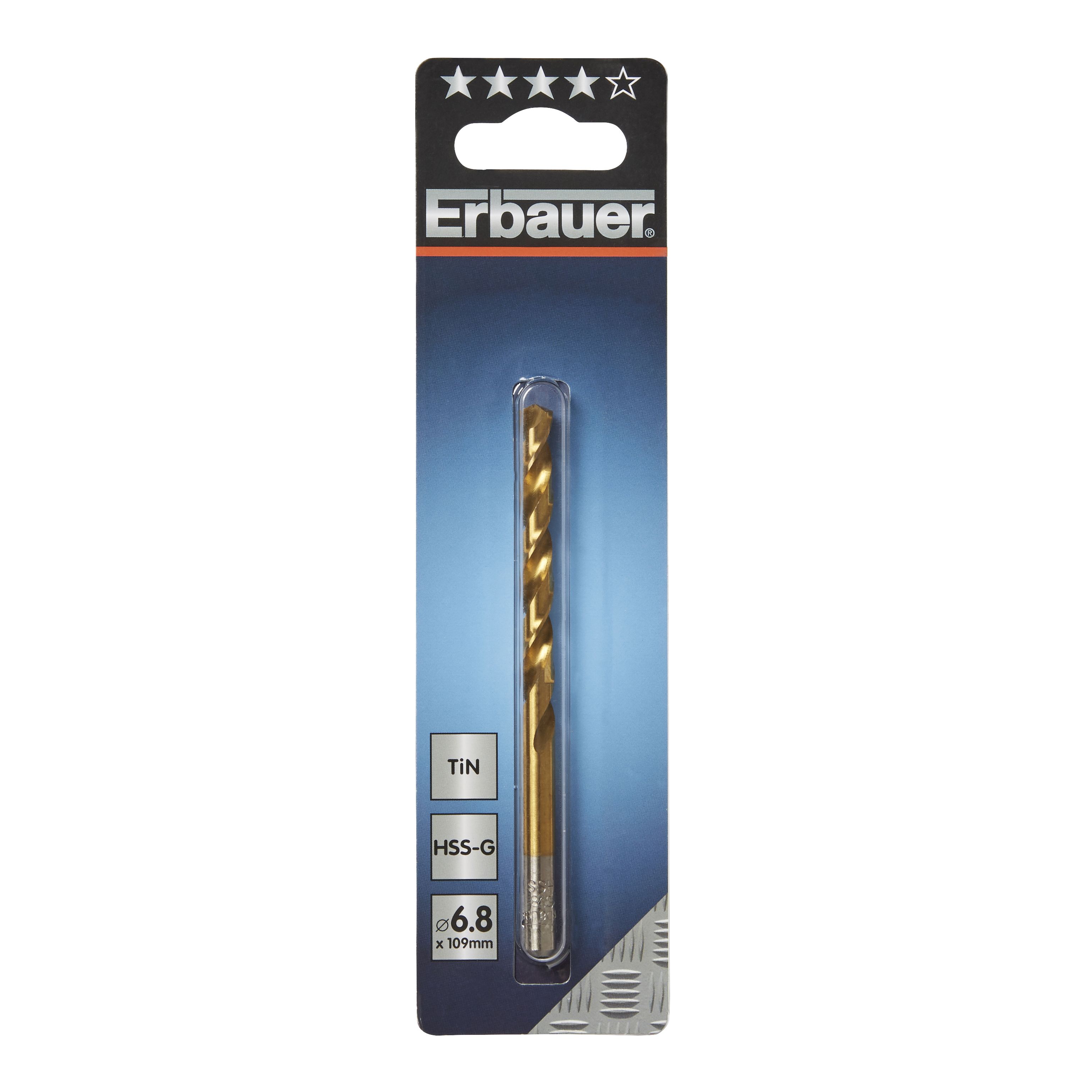 Erbauer Metal Drill bit (Dia)6.8mm (L)109mm