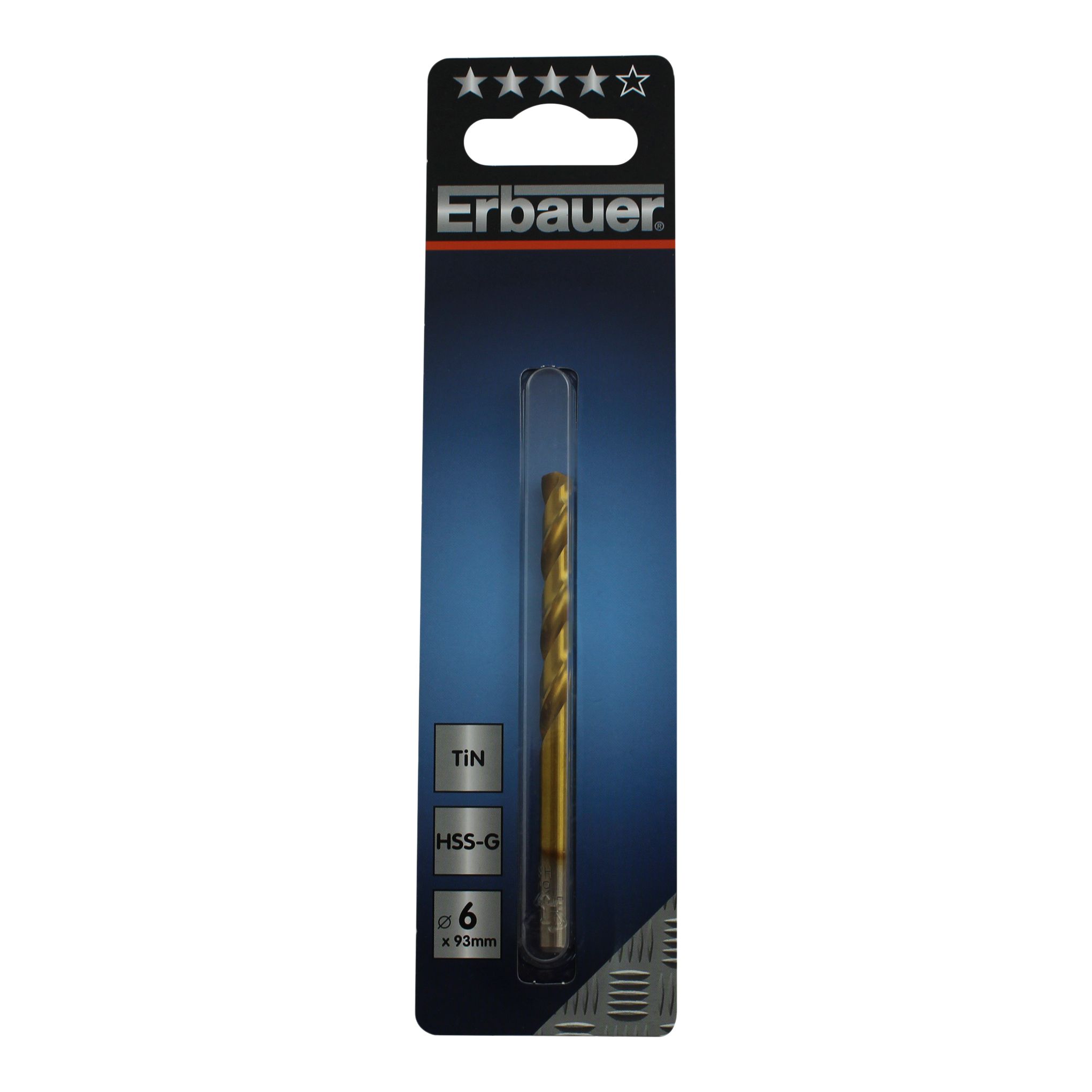 Erbauer Metal Drill bit (Dia)6mm (L)93mm