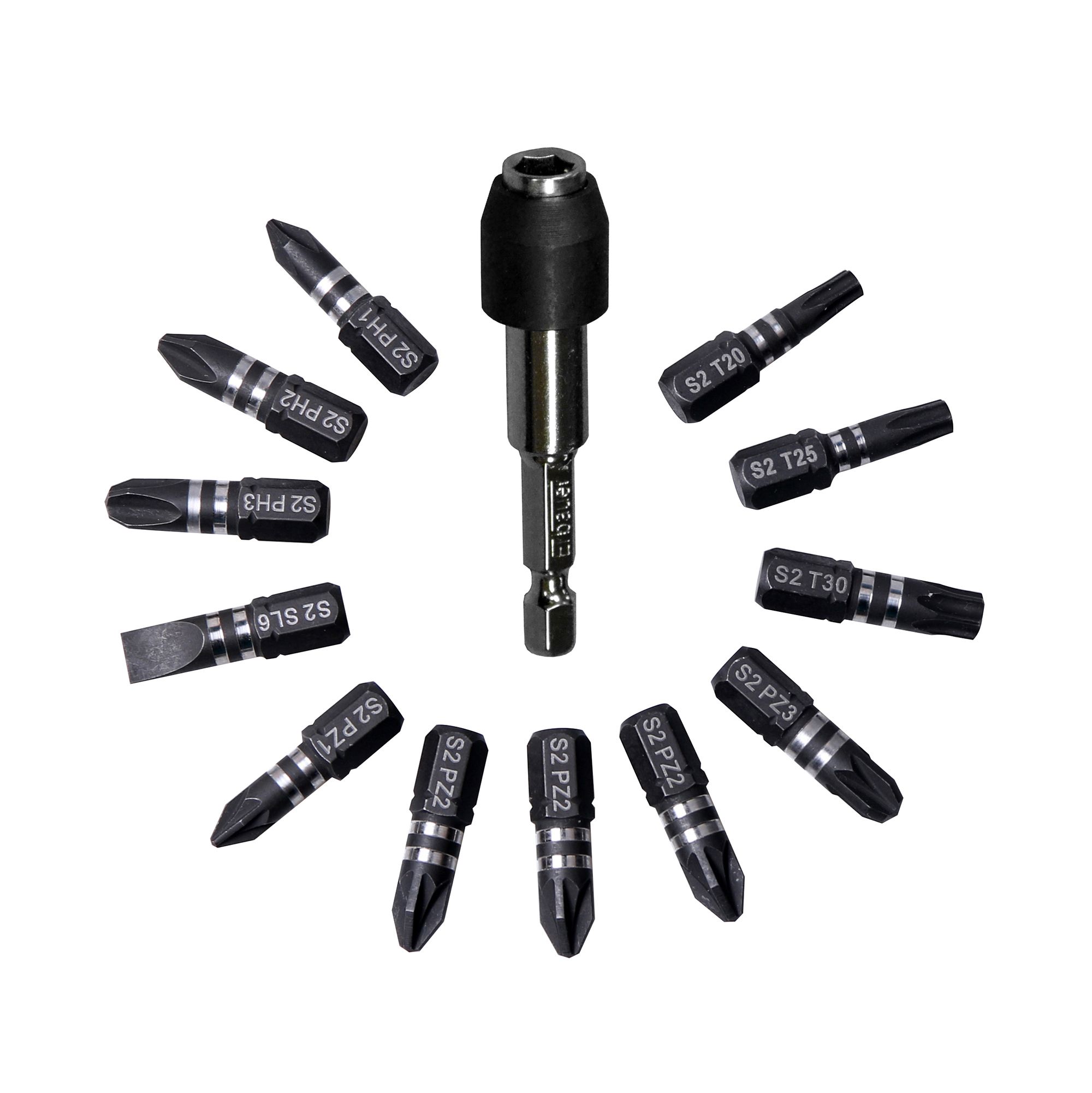 Erbauer Mixed Screwdriver bits (L)75mm, 13 pieces - SDR25833 | DIY 