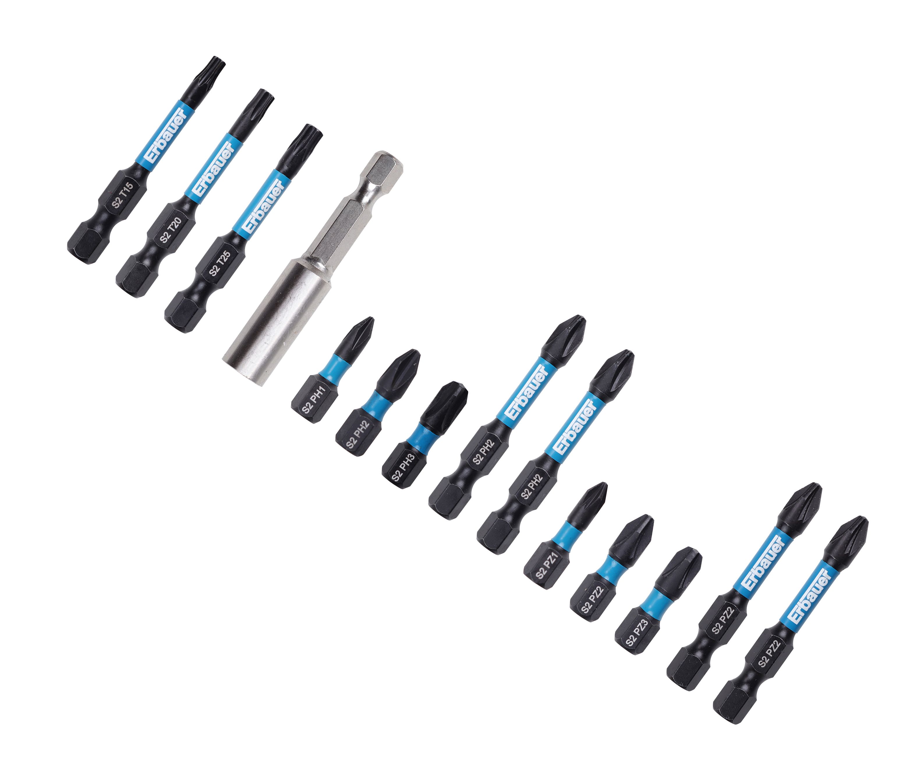 Erbauer mixed impact screwdriver bit online set