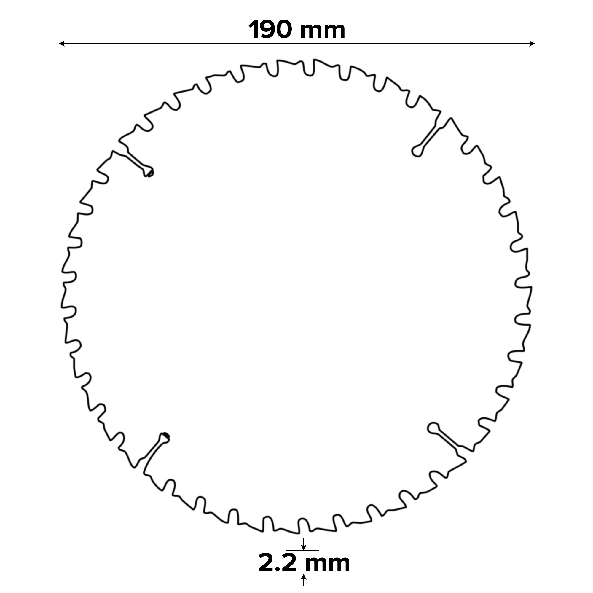 Erbauer Multi-material 40T Circular saw blade (Dia)190mm