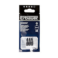 Erbauer PH1 Impact Screwdriver bits (L)25mm, Pack of 3