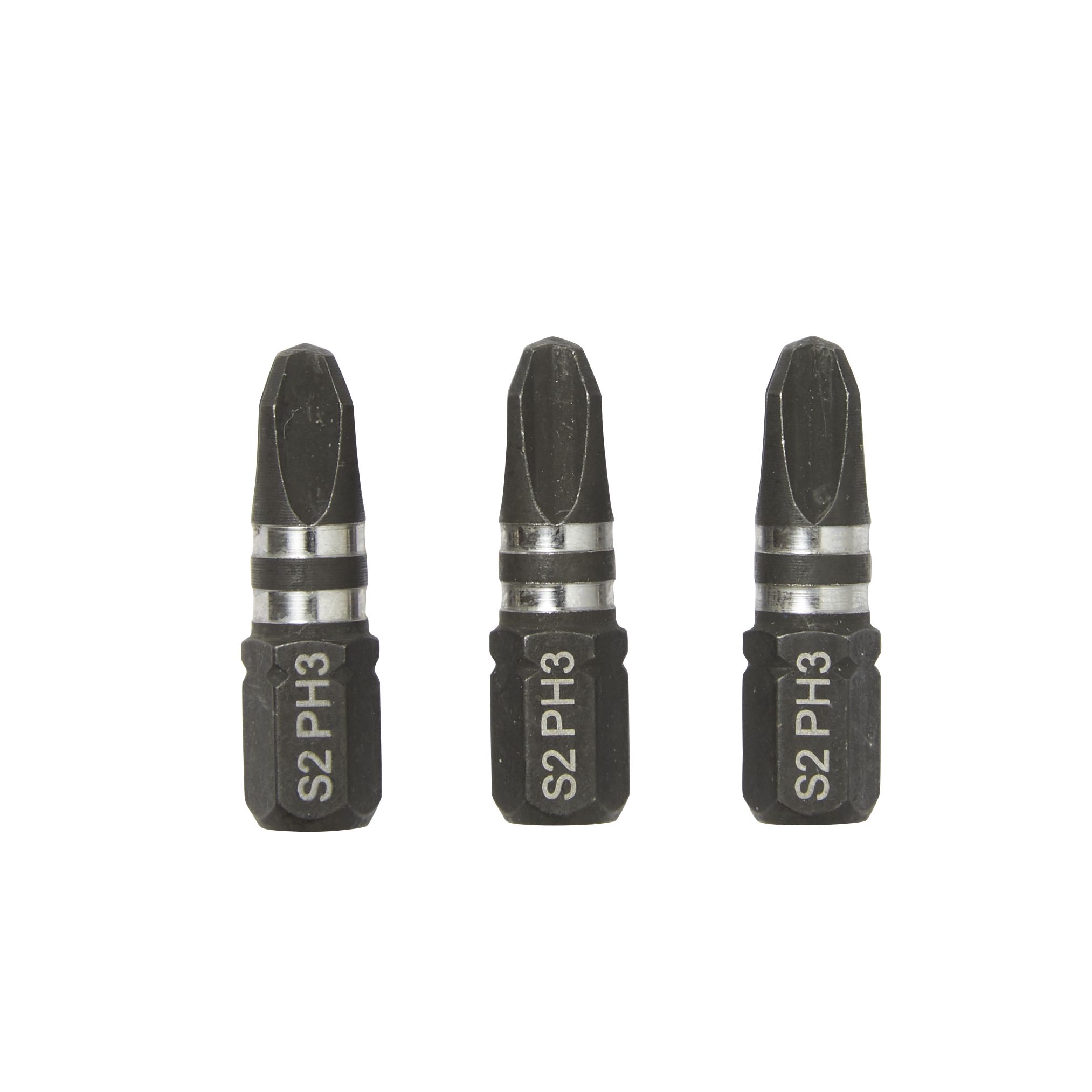 Erbauer PH3 Impact Screwdriver Bits 25mm, Pack Of 3 | DIY At B&Q