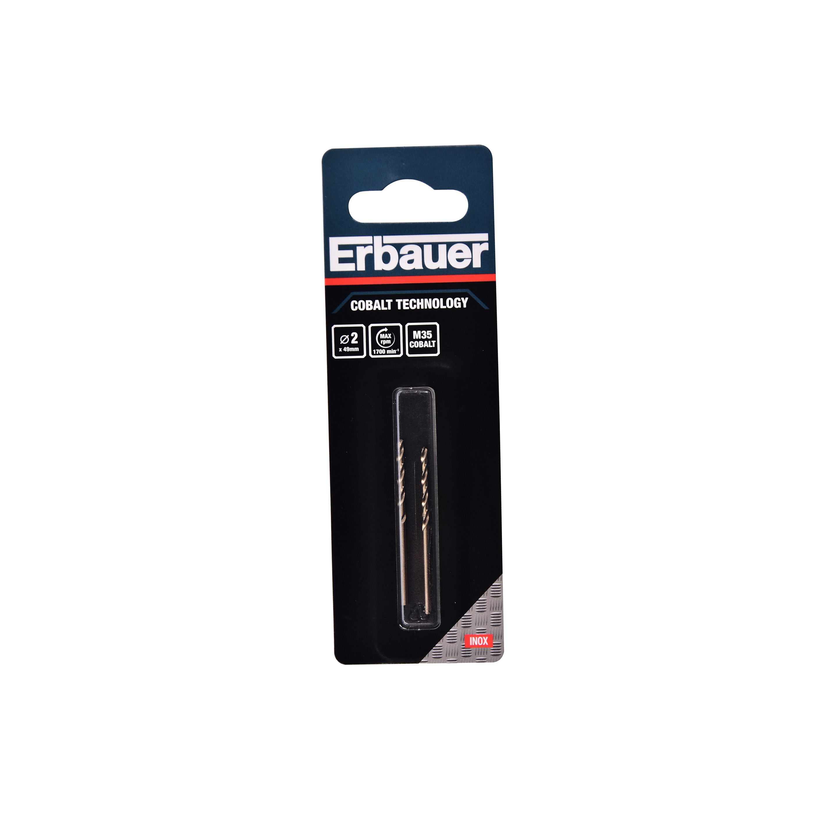 Erbauer Round HSS Drill bit (Dia)2mm (L)49mm, Pack of 2 | DIY at B&Q 