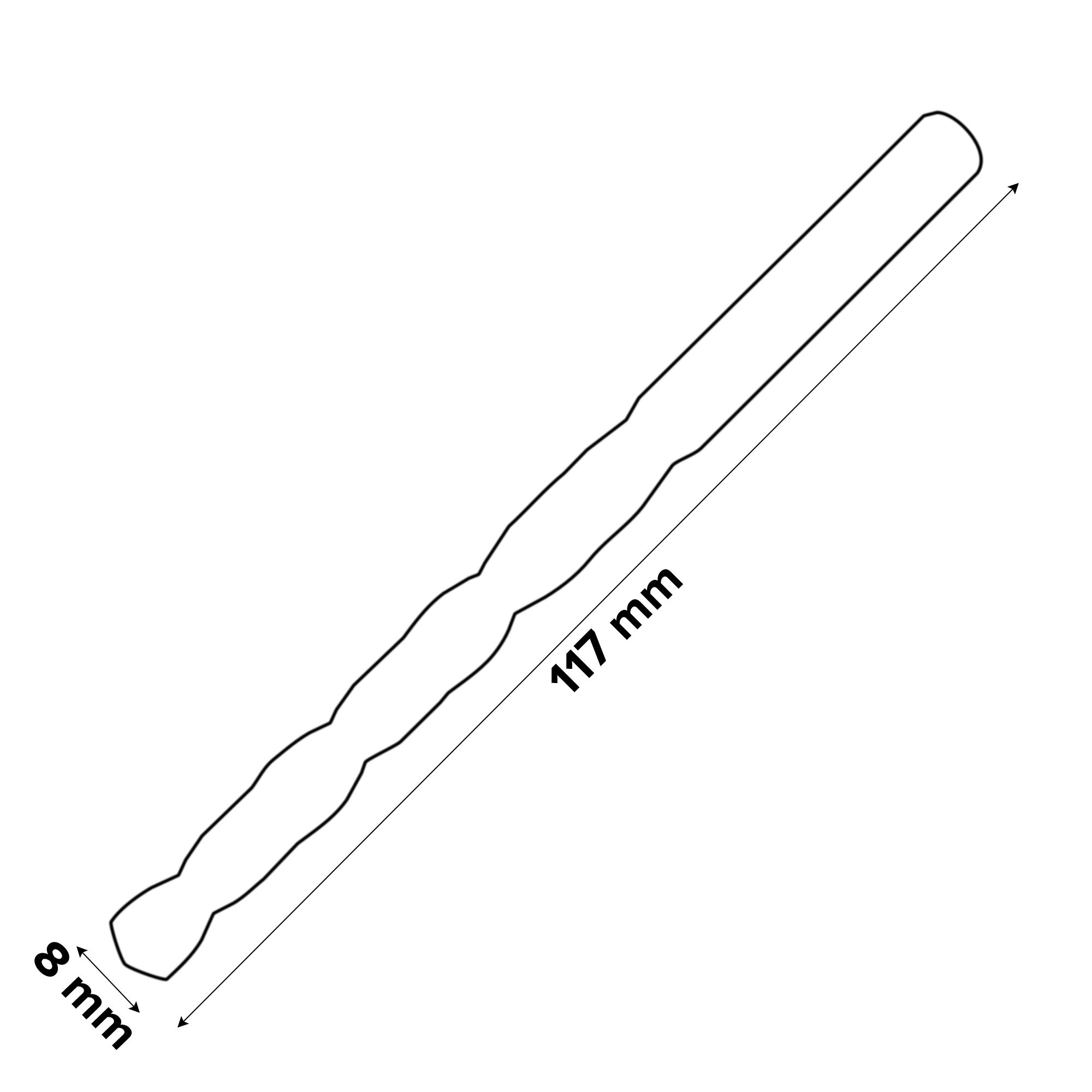 Erbauer Round HSS Drill bit (Dia)8mm (L)117mm, Pack of 1