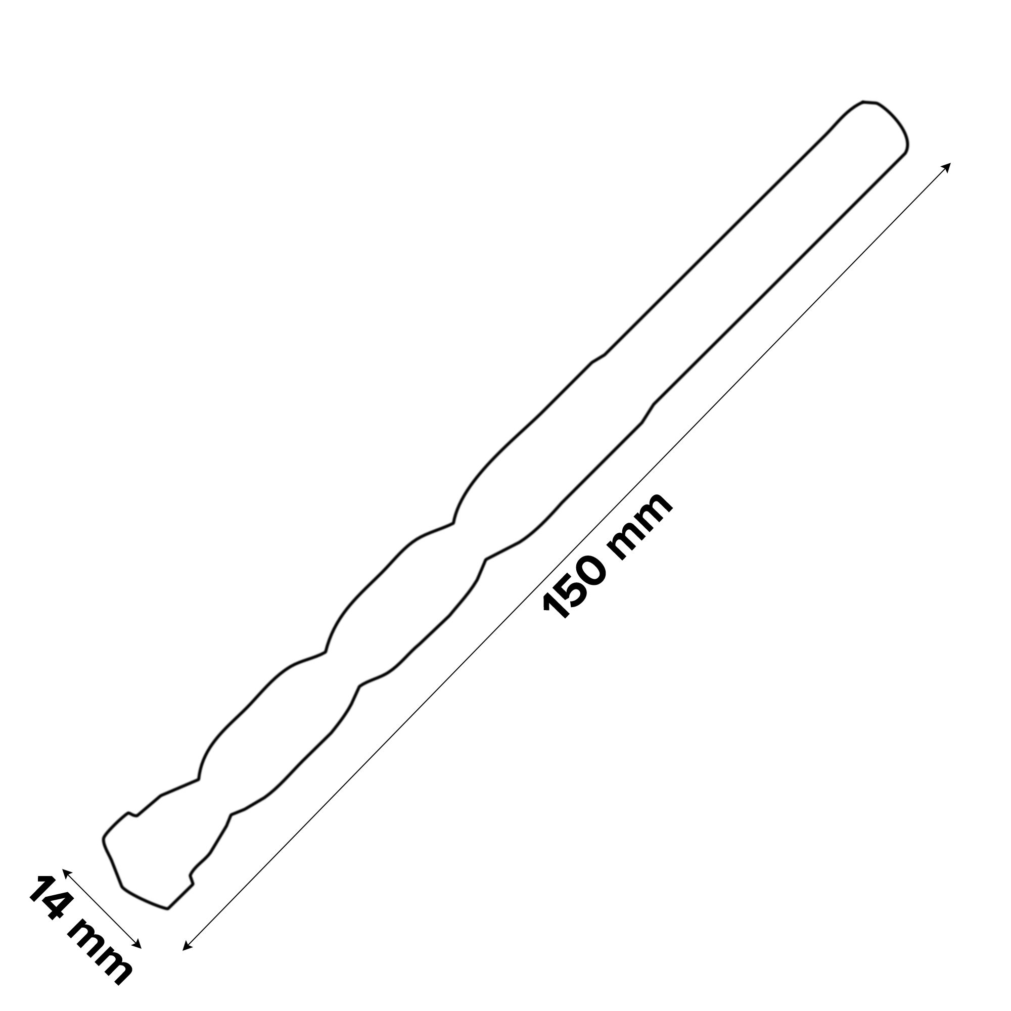 Erbauer Round Masonry Drill bit (Dia)14mm (L)150mm