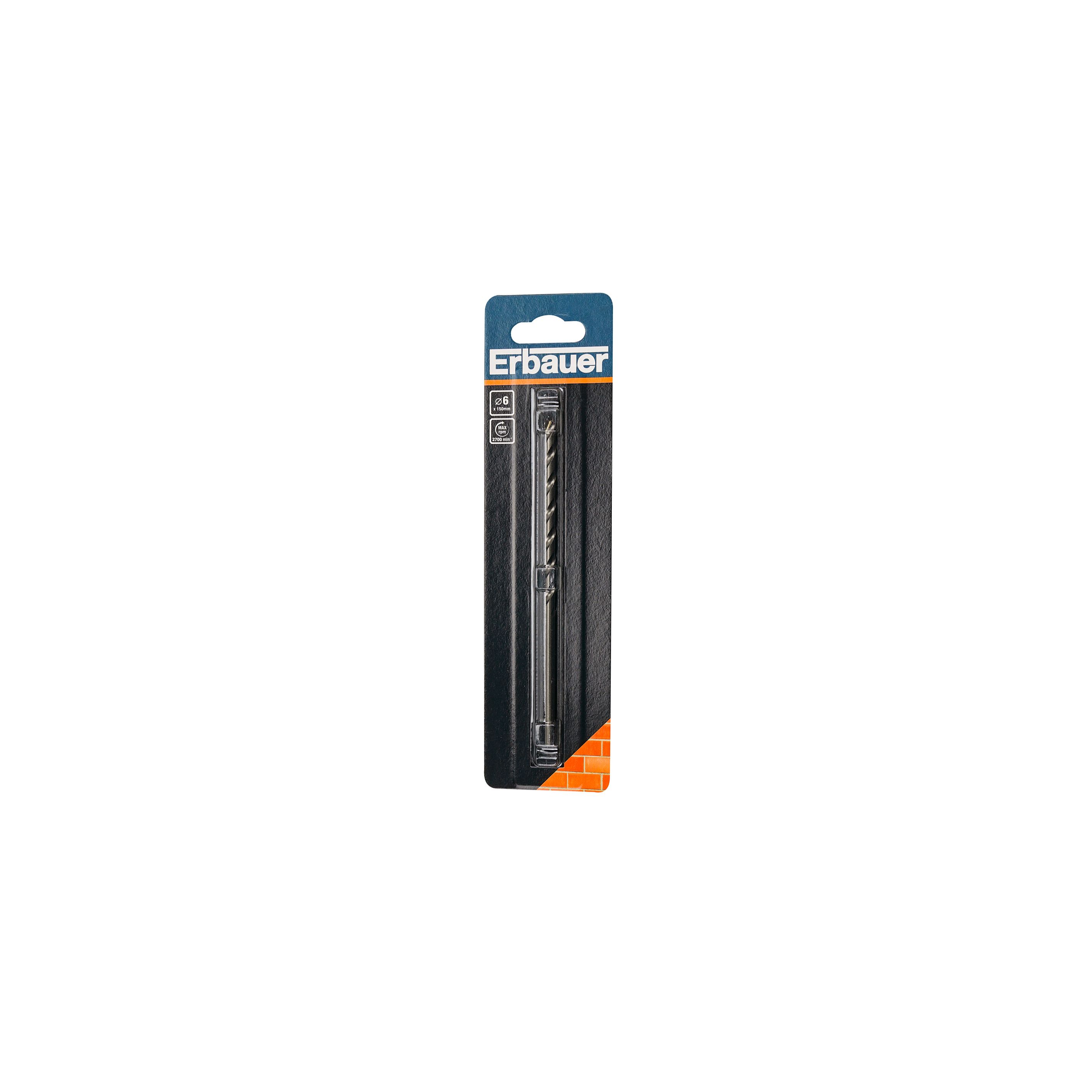 Erbauer Round Masonry Drill bit (Dia)6mm (L)150mm