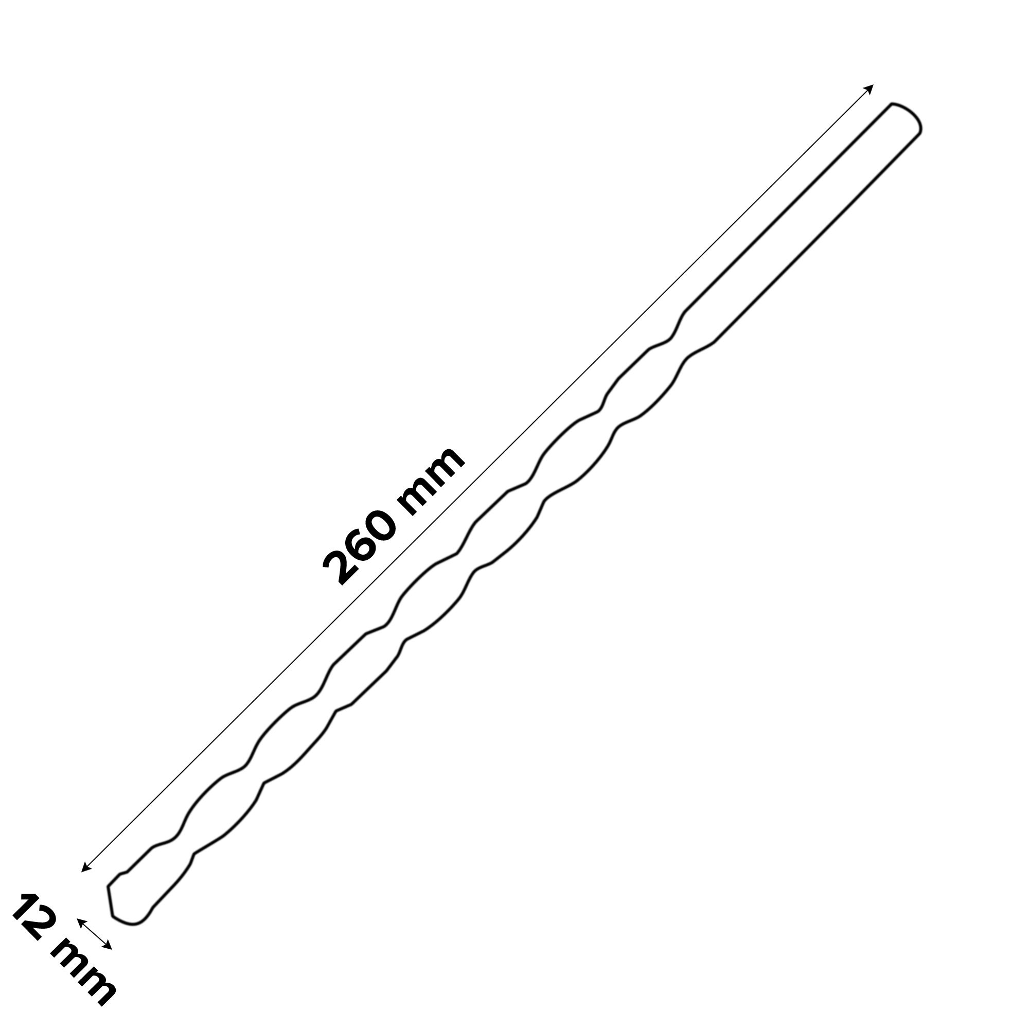 Erbauer Round Multi-purpose Drill bit (Dia)12mm (L)260mm