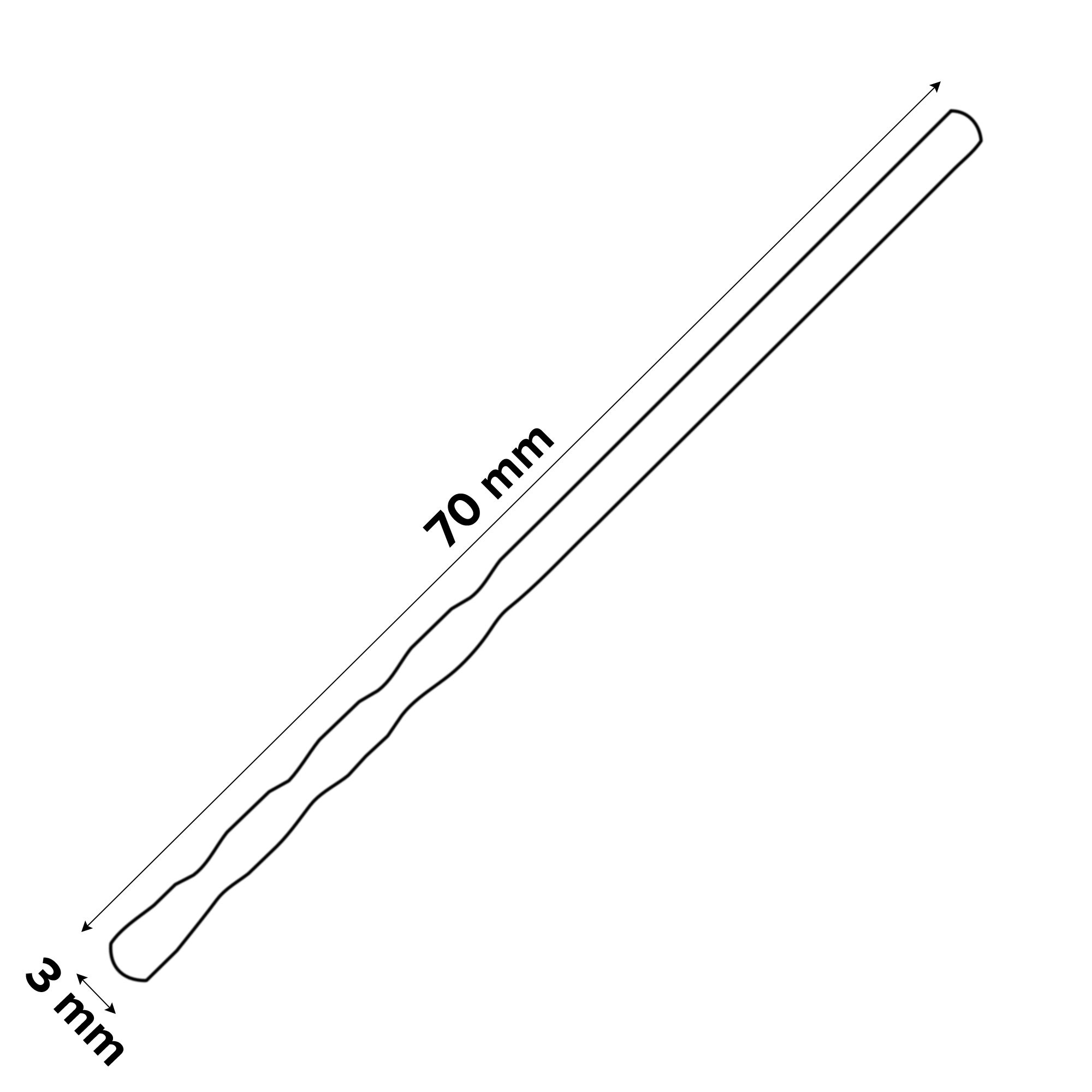 Erbauer Round Multi-purpose Drill bit (Dia)3mm (L)70mm