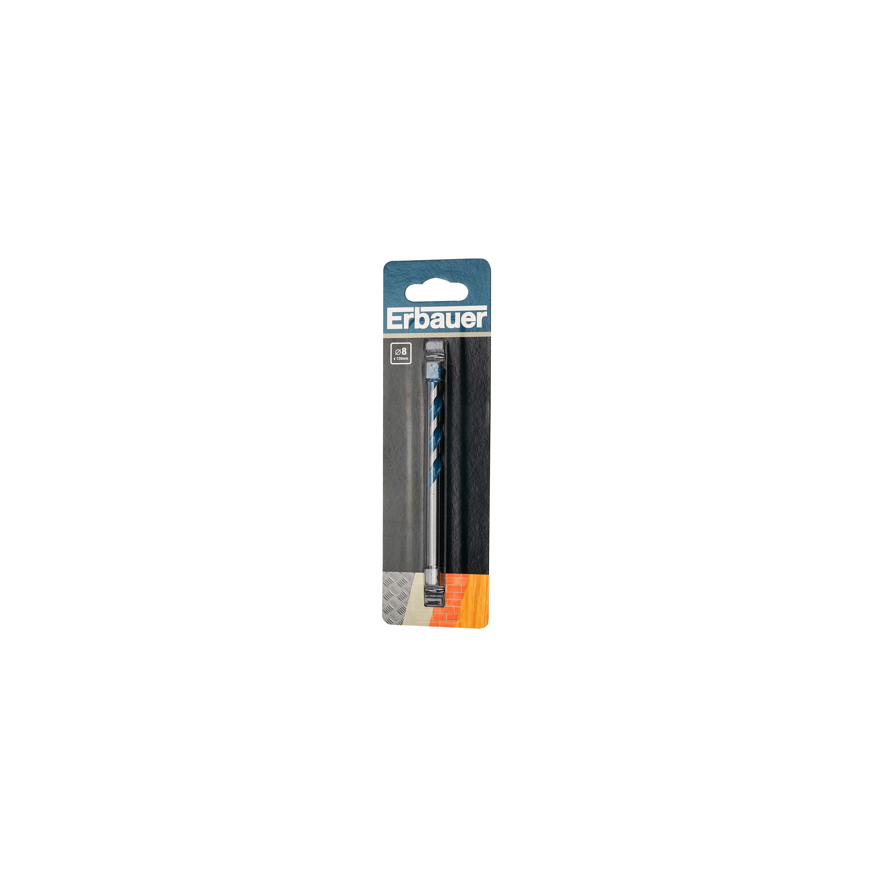 Erbauer Round Multi-purpose Drill bit (Dia)8mm (L)120mm