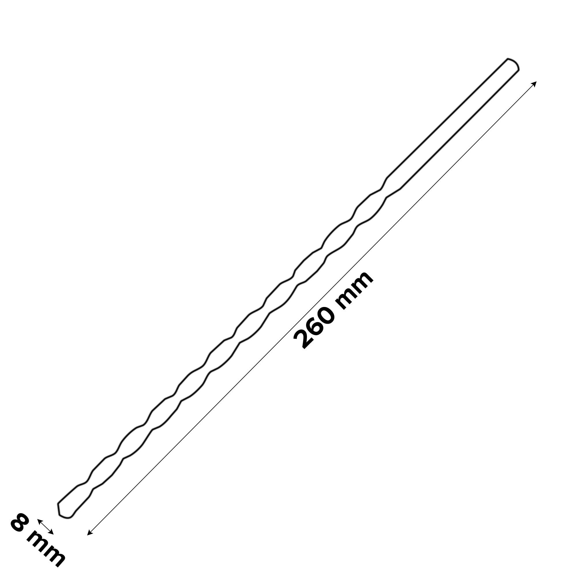 Erbauer Round Multi-purpose Drill bit (Dia)8mm (L)260mm