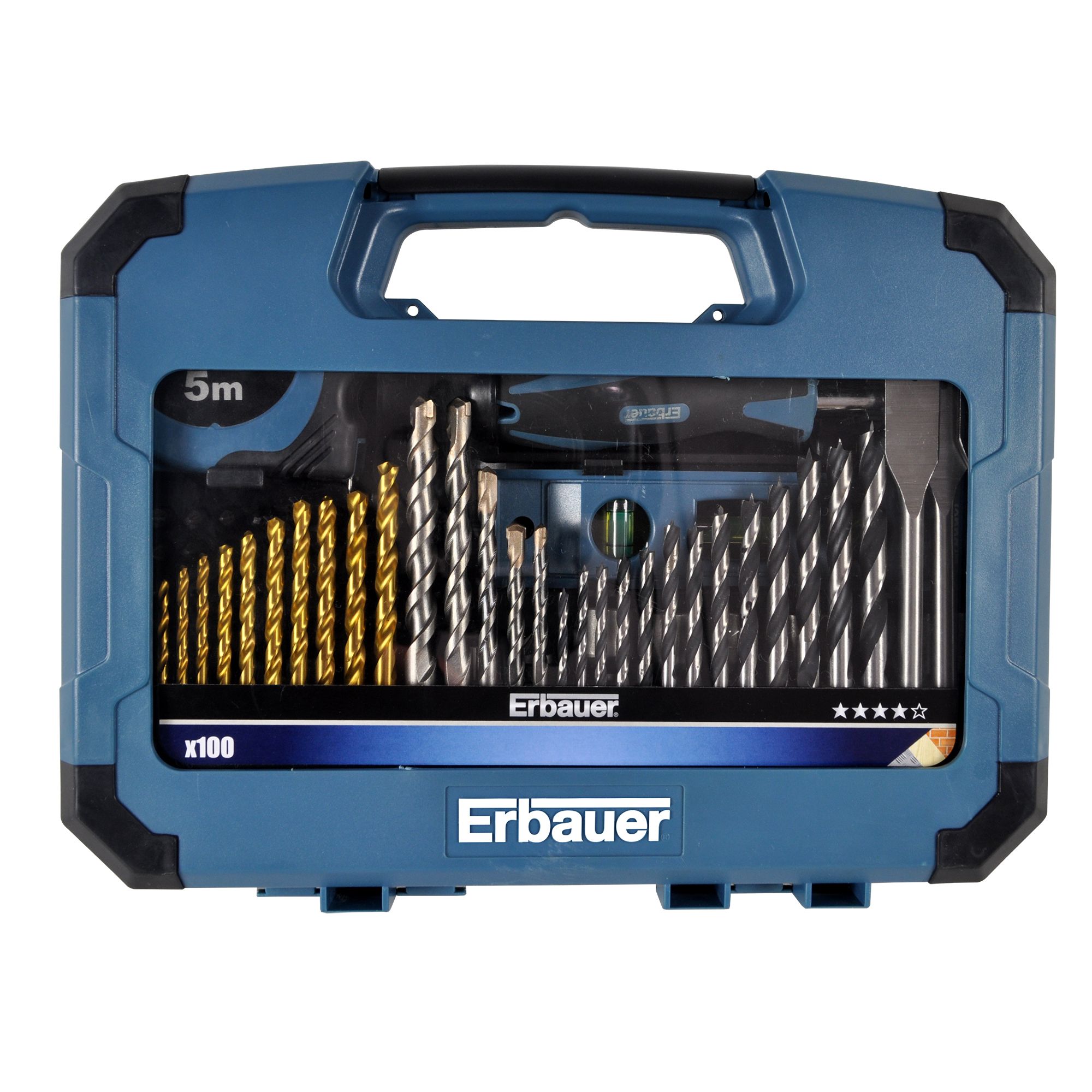 Erbauer Round Multi-purpose Drill bit set (100 piece) - DRA56944
