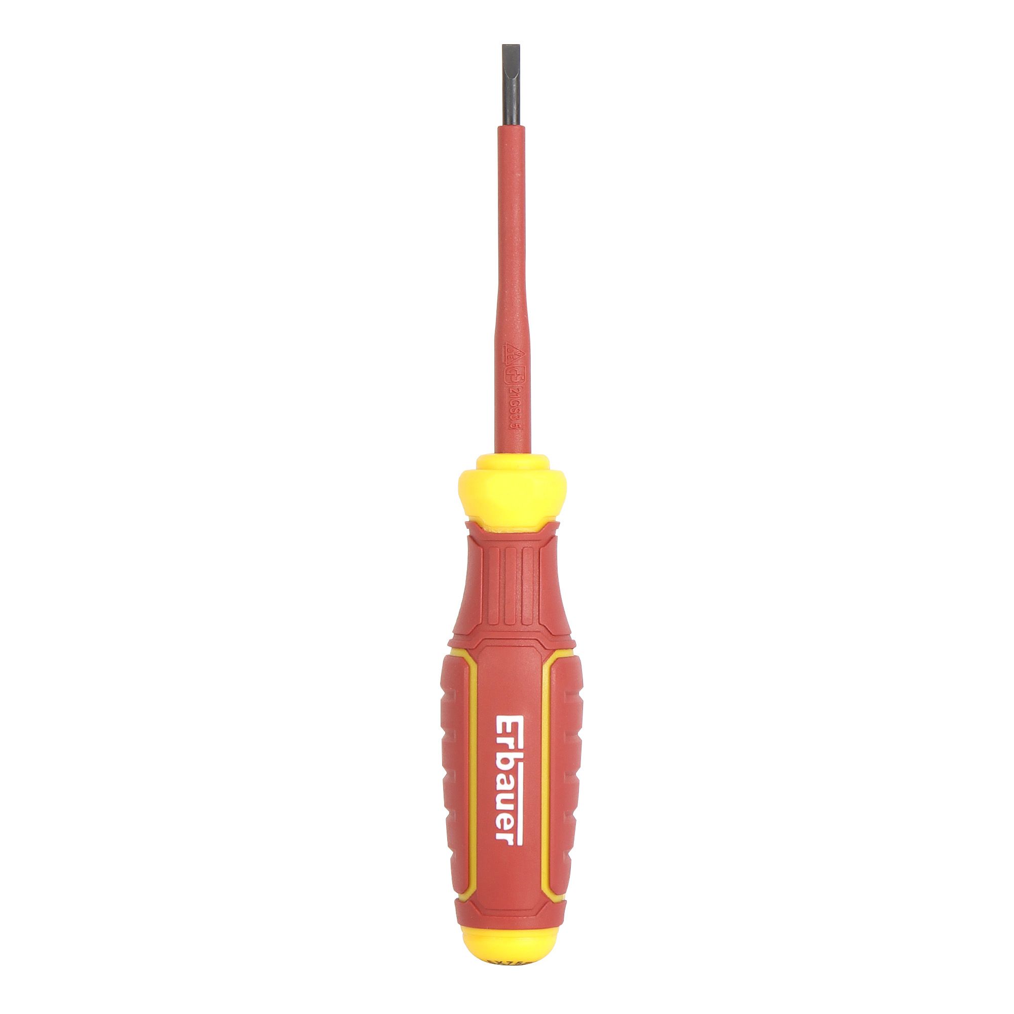 Erbauer Slotted VDE Screwdriver SL-3.5mm x 75mm