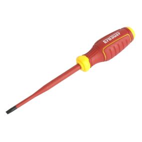 Erbauer Slotted VDE Screwdriver SL-5.5mm x 125mm