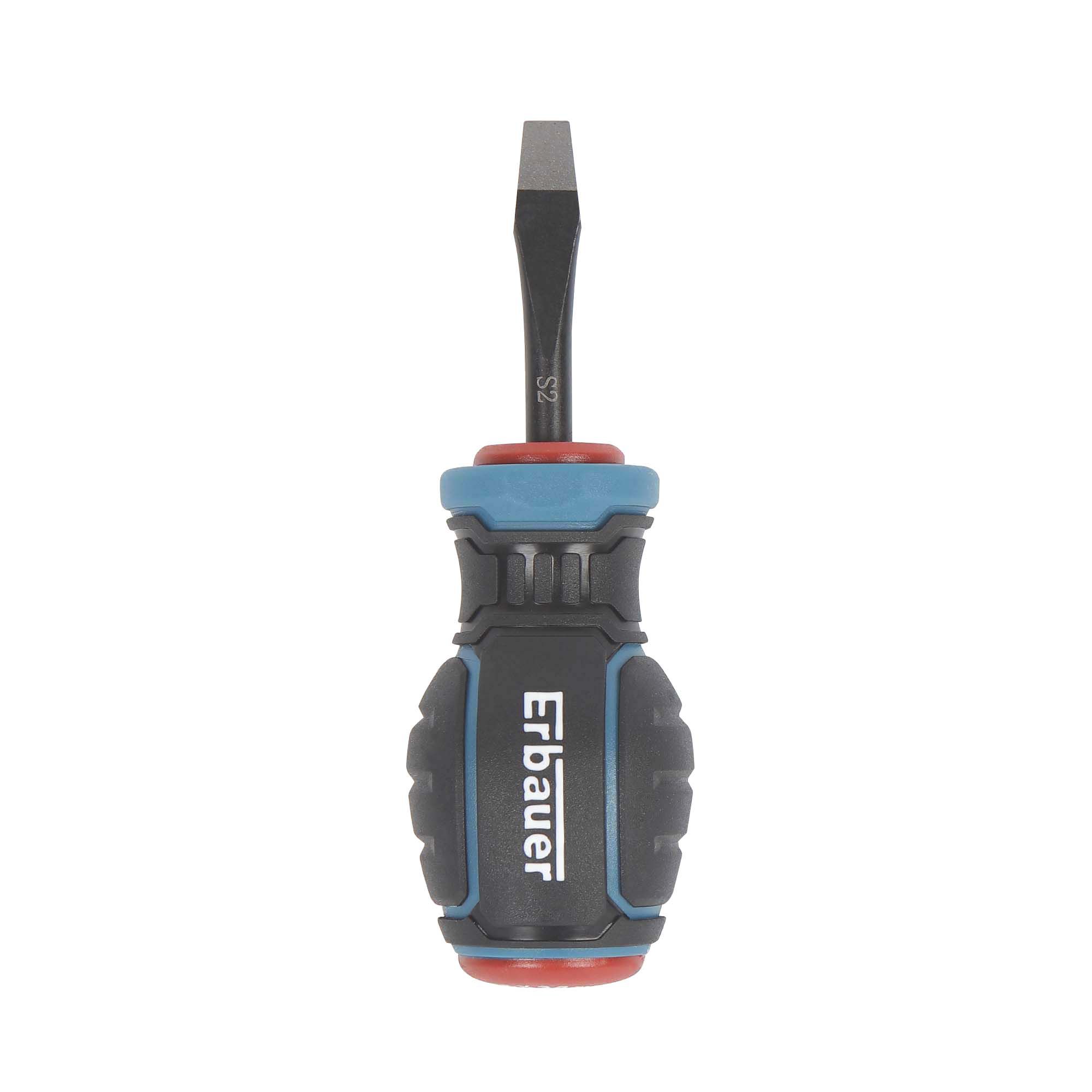 Erbauer Stubby Slotted Screwdriver SL-5.5mm x 38mm