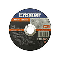 Erbauer T41 Cutting disc 125mm x 1mm x 22.2mm, Pack of 5