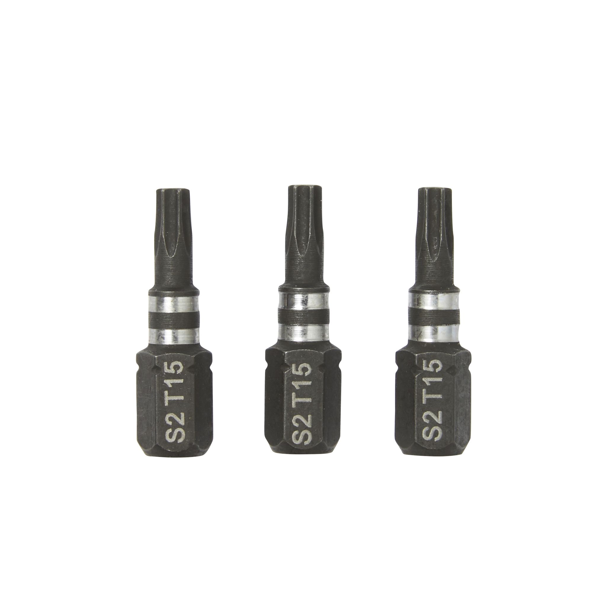 Erbauer TX15 Impact Screwdriver bits (L)25mm, Pack of 3