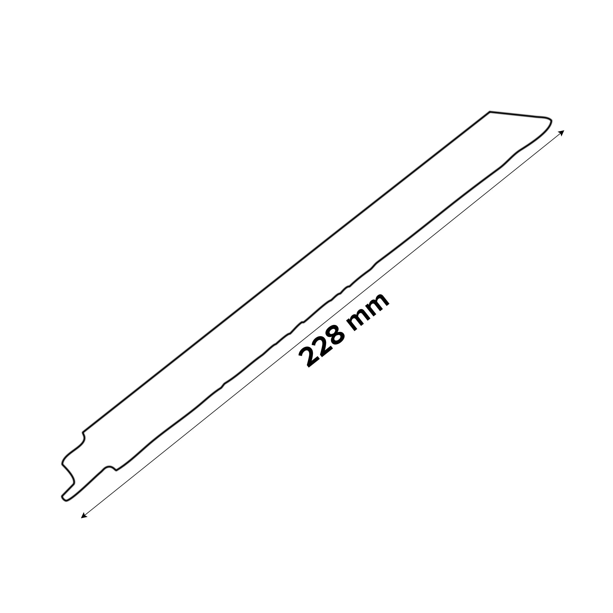 Erbauer Universal Reciprocating saw blade S1122AF (L)228mm, Pack of 2