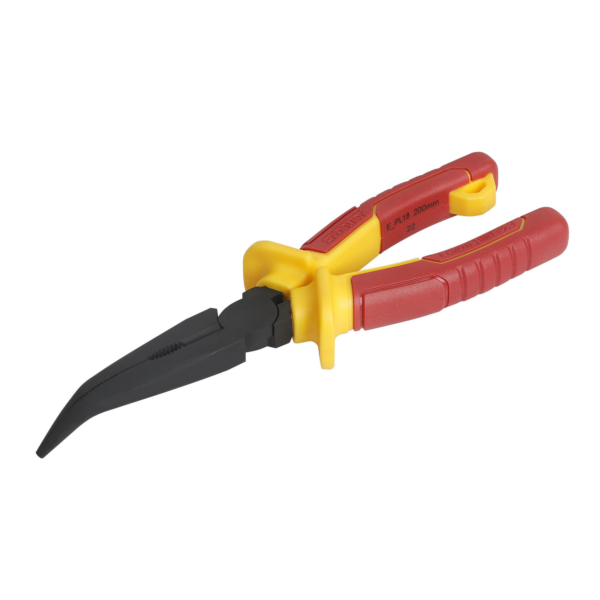 Erbauer VDE 200mm Bent long nose pliers DIY at B&Q