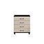 Eris Gloss black & pale grey 4 Drawer Chest of drawers (H)907mm (W)804mm (D)424mm