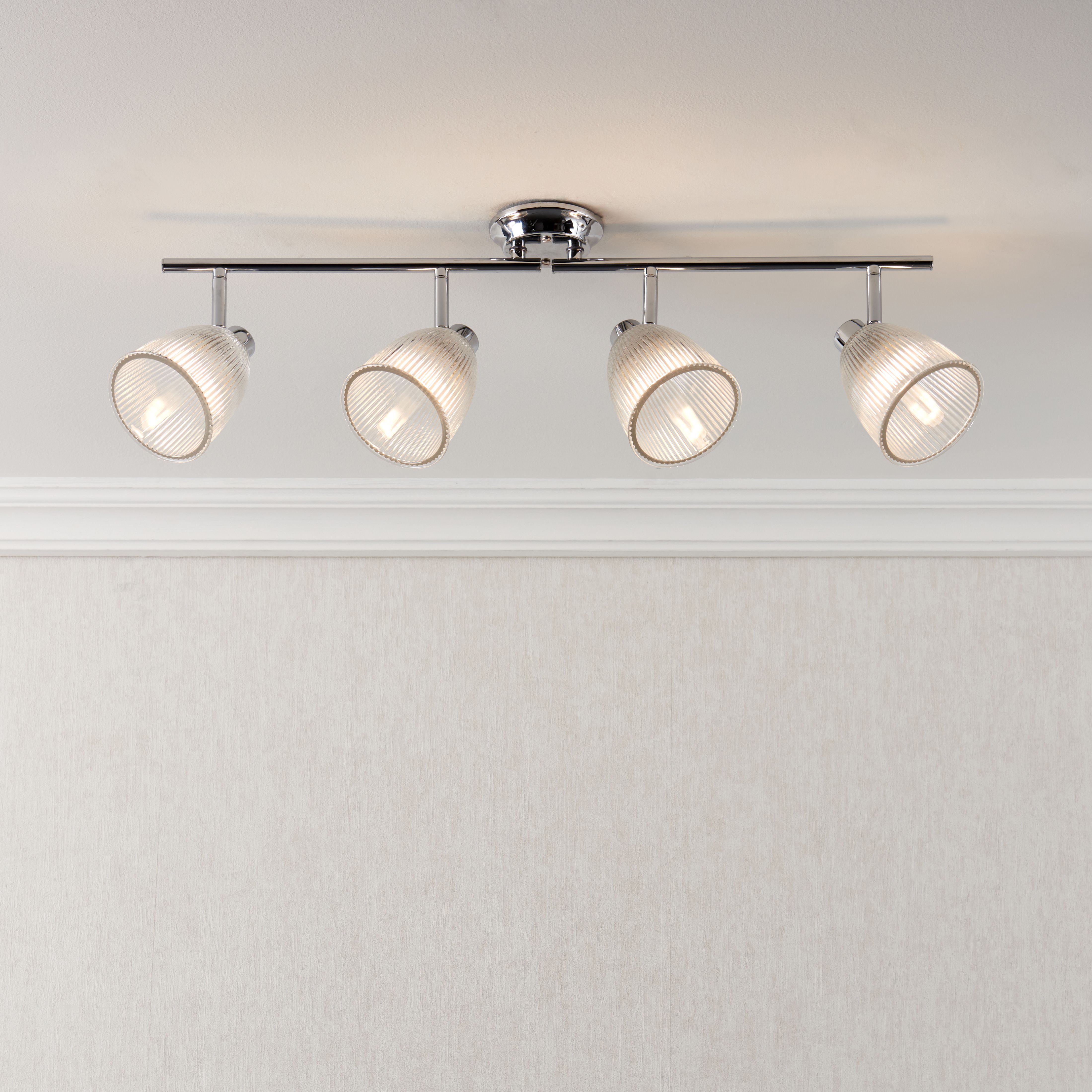 Ernet Chrome effect 4 Light Spotlight bar