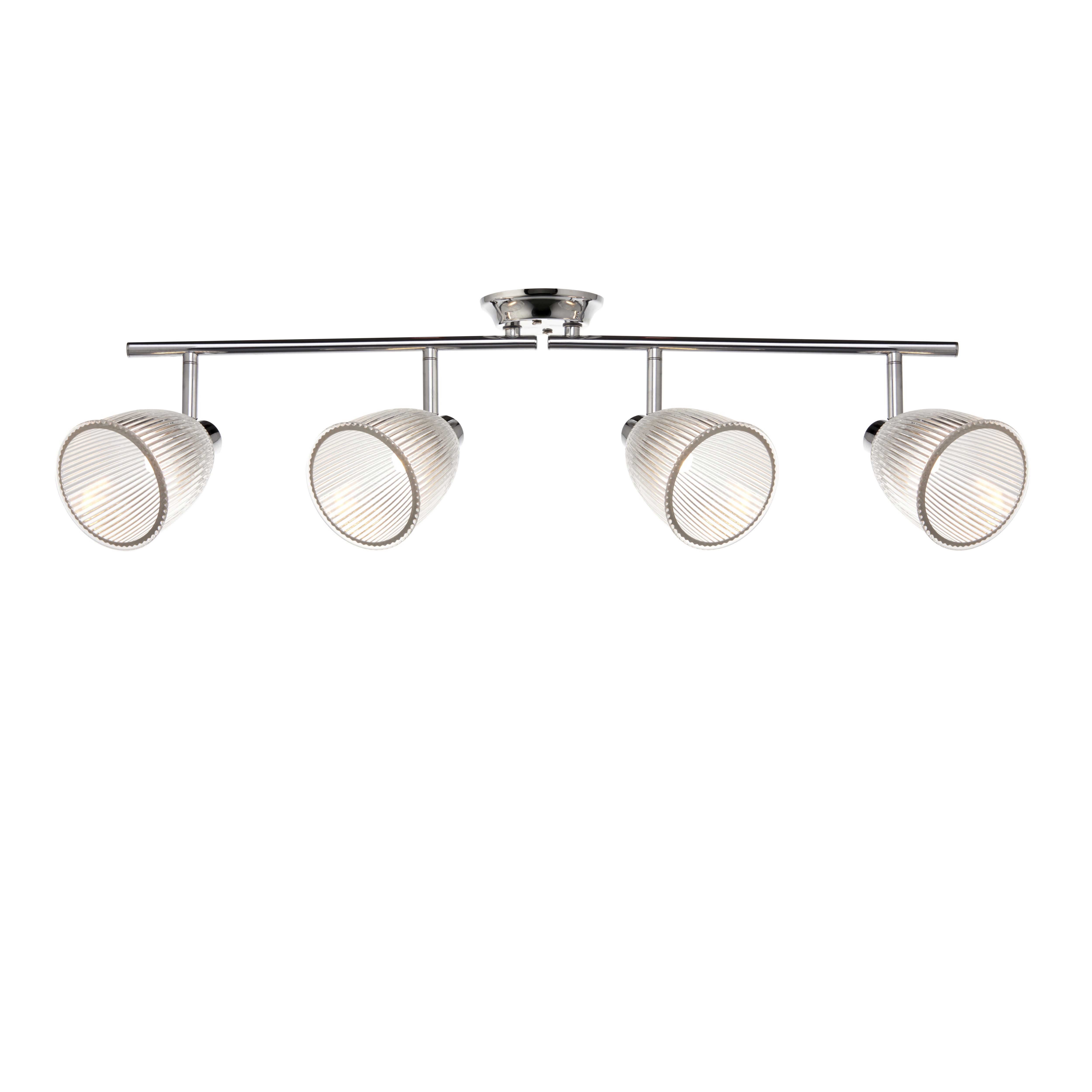 Ernet Chrome effect 4 Light Spotlight bar