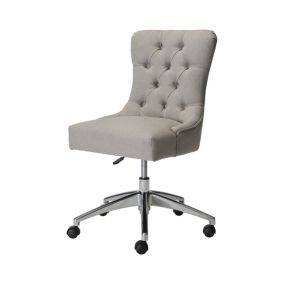 Eseld Grey Linen effect Office chair (H)960mm (W)670mm (D)670mm