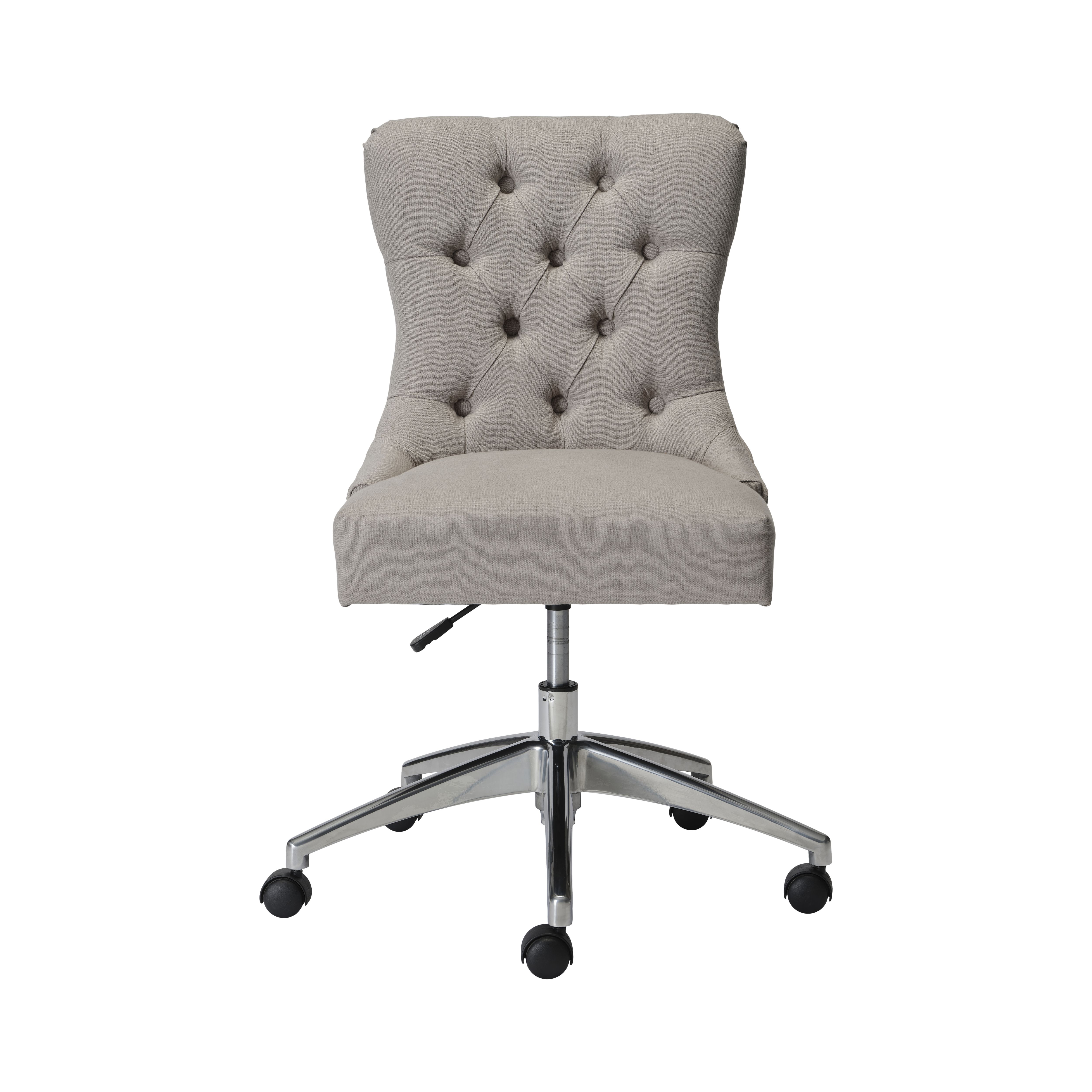 Grey linen 2024 office chair