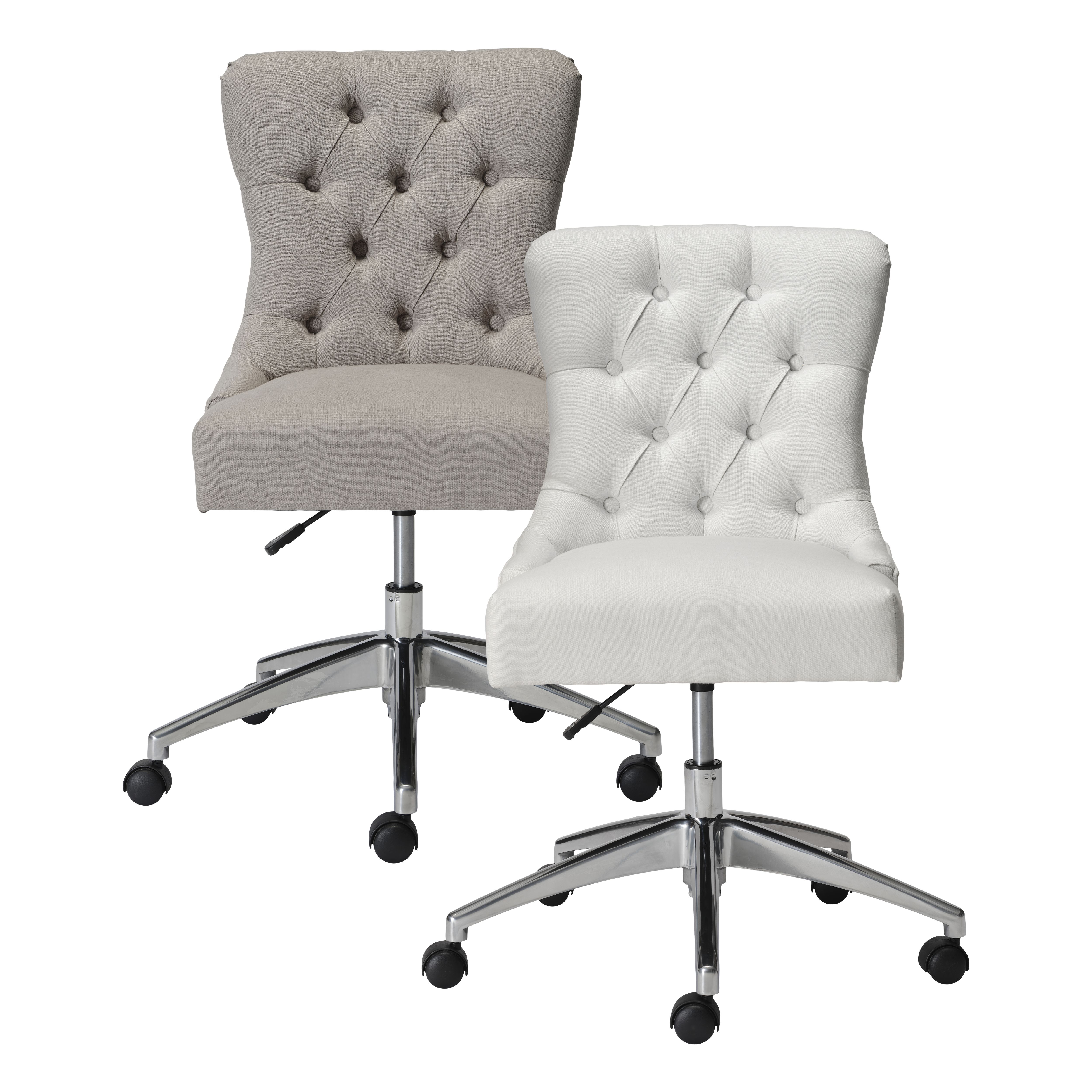 White linen 2025 office chair