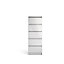 Esla High gloss white 5 Drawer Chest of drawers (H)1100mm (W)400mm (D)500mm