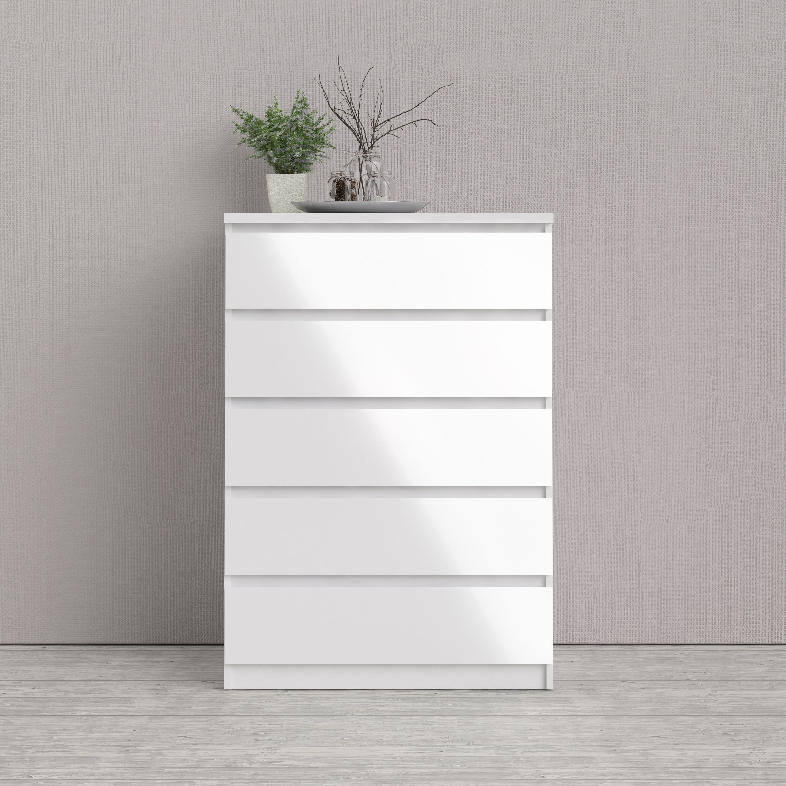 5 on sale drawer white