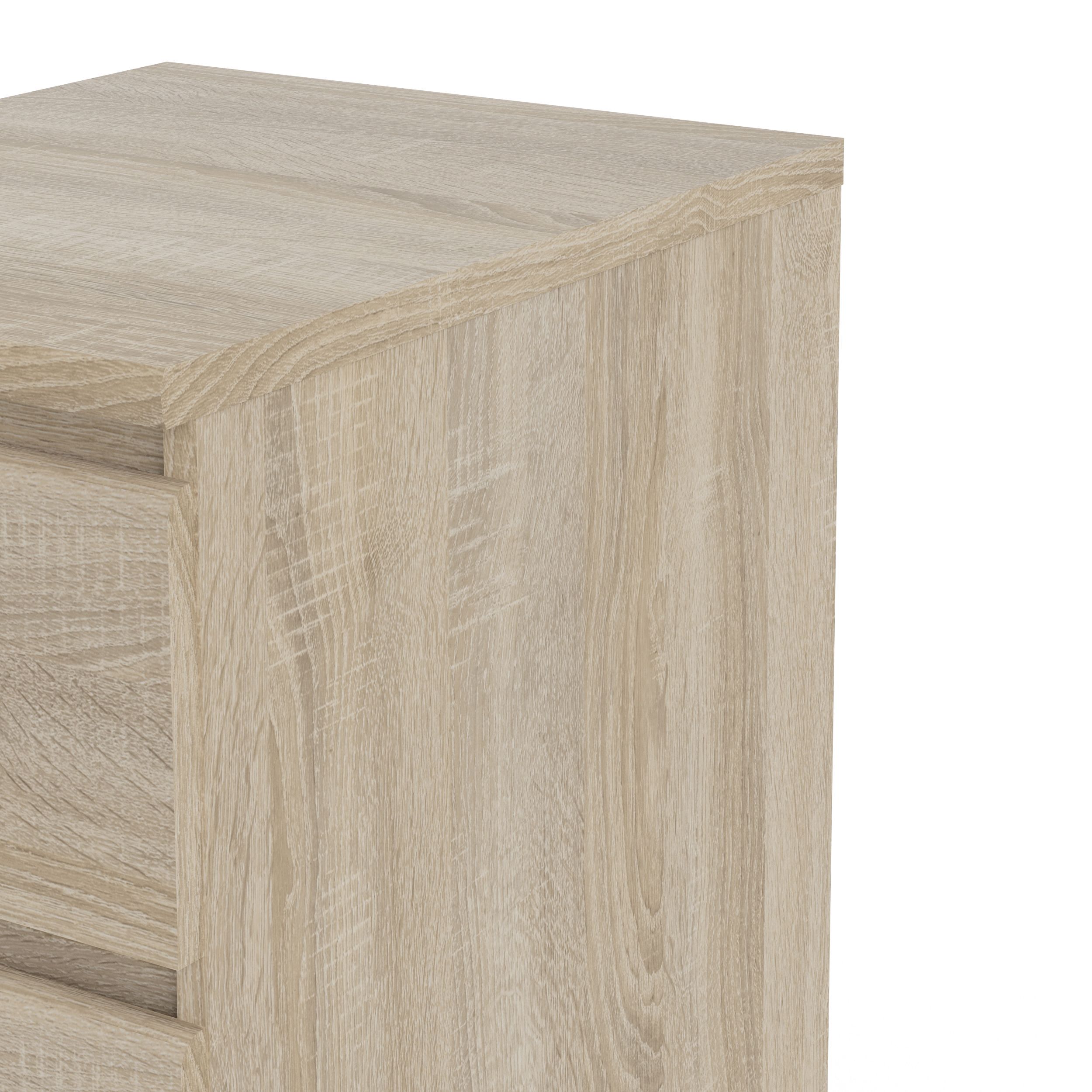 Esla Matt oak effect 5 Drawer Chest of drawers (H)1100mm (W)400mm (D)500mm
