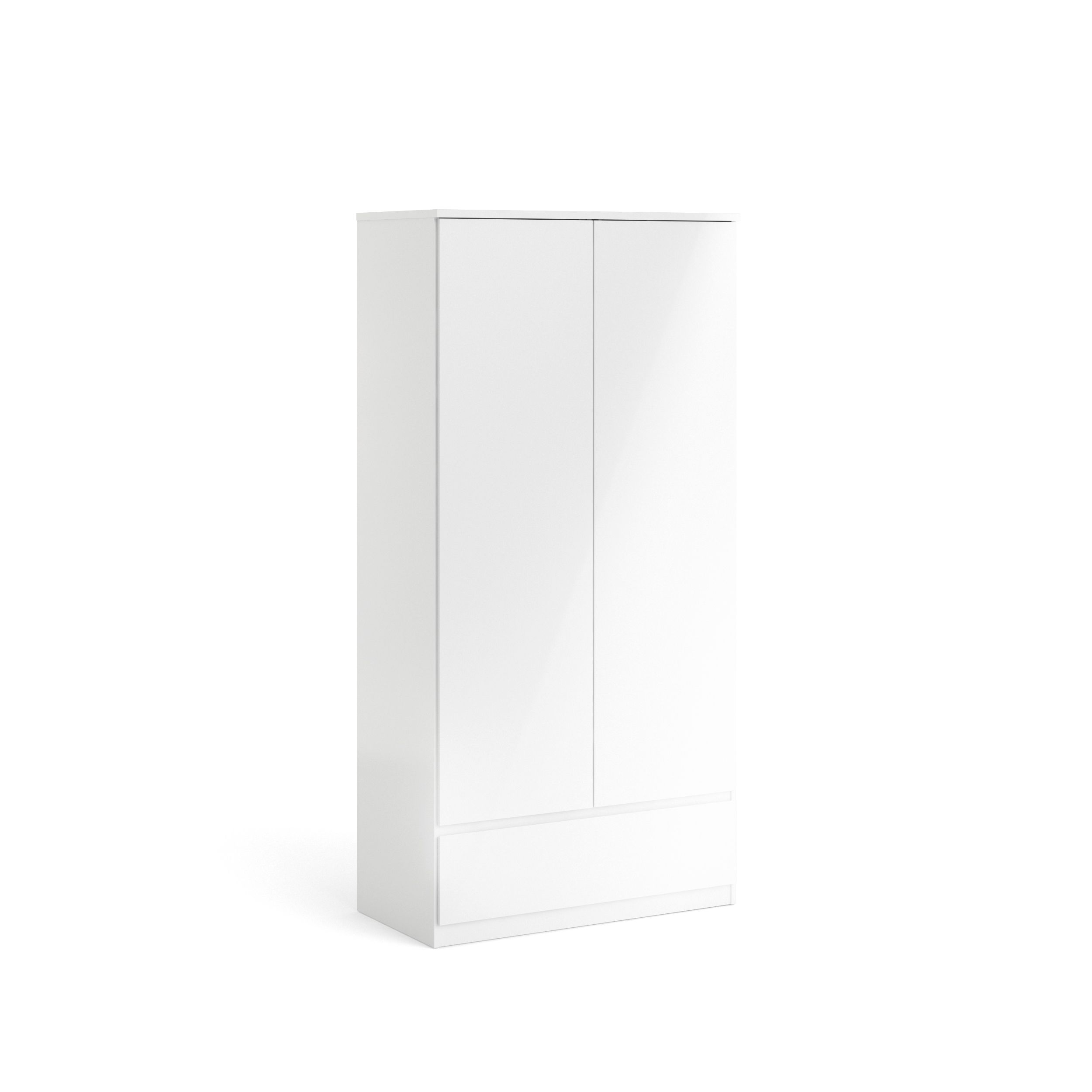 White high deals gloss single wardrobe