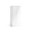 Esla Modern High gloss white 2 door 1 Drawer Double Wardrobe (H)2006mm (W)989mm (D)500mm