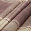 Esmeralda Purple Check Lined Eyelet Curtains (W)117cm (L)137cm, Pair