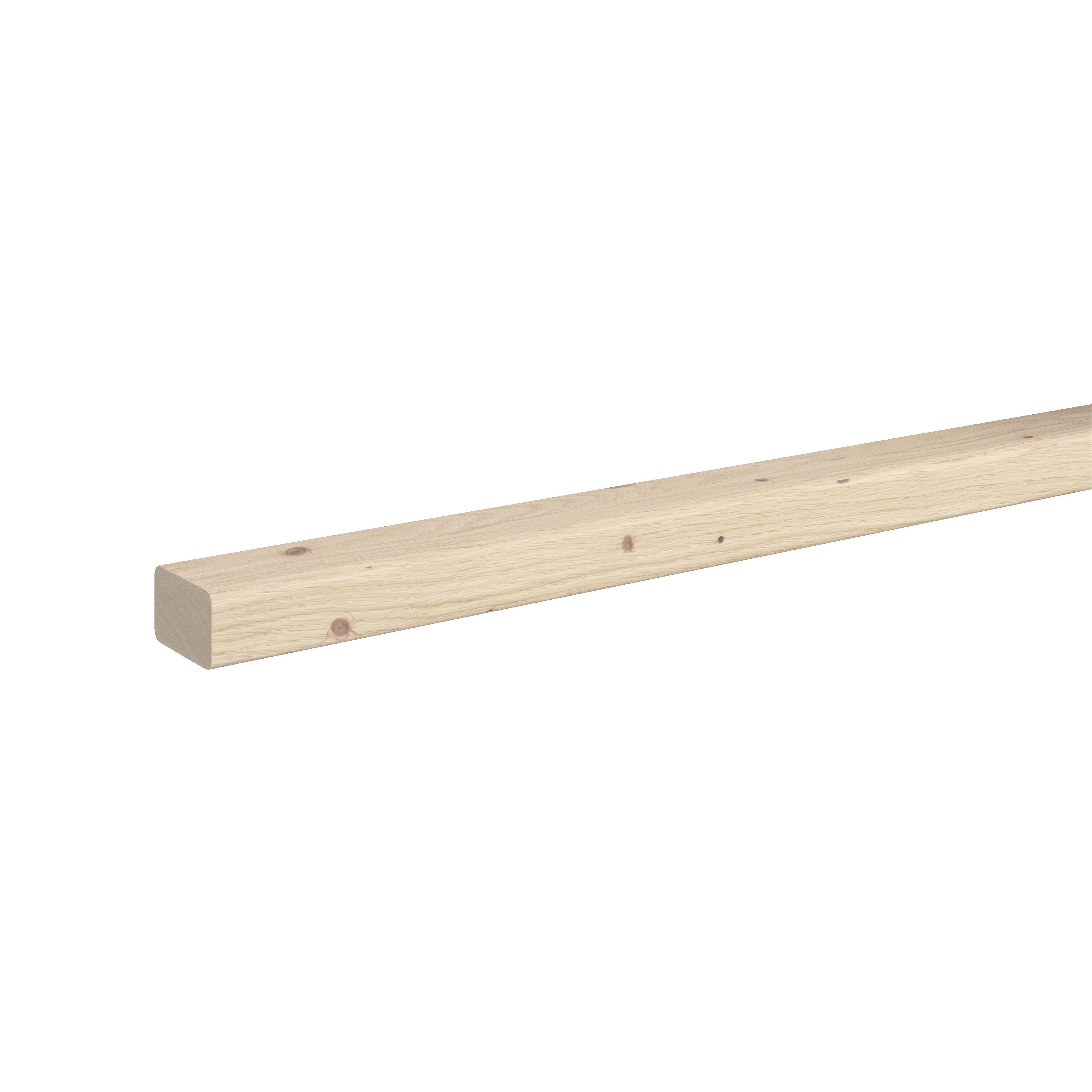 Essentials Smooth Planed Round edge Untreated CLS timber (L)2.4m (W)63mm (T)38mm
