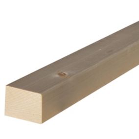 Essentials Smooth Planed Round edge Untreated CLS timber (L)2.4m (W)63mm (T)38mm