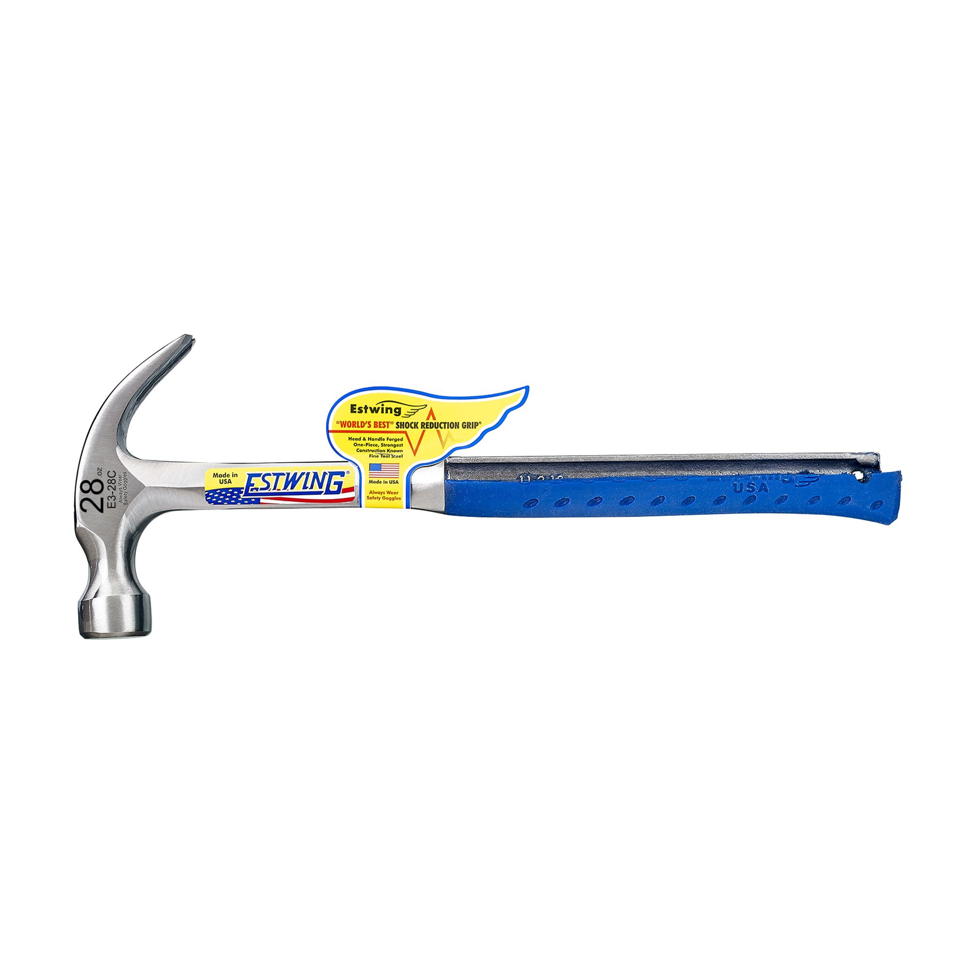 Estwing Steel Claw Hammer 24oz / 680.39g - E3/28C