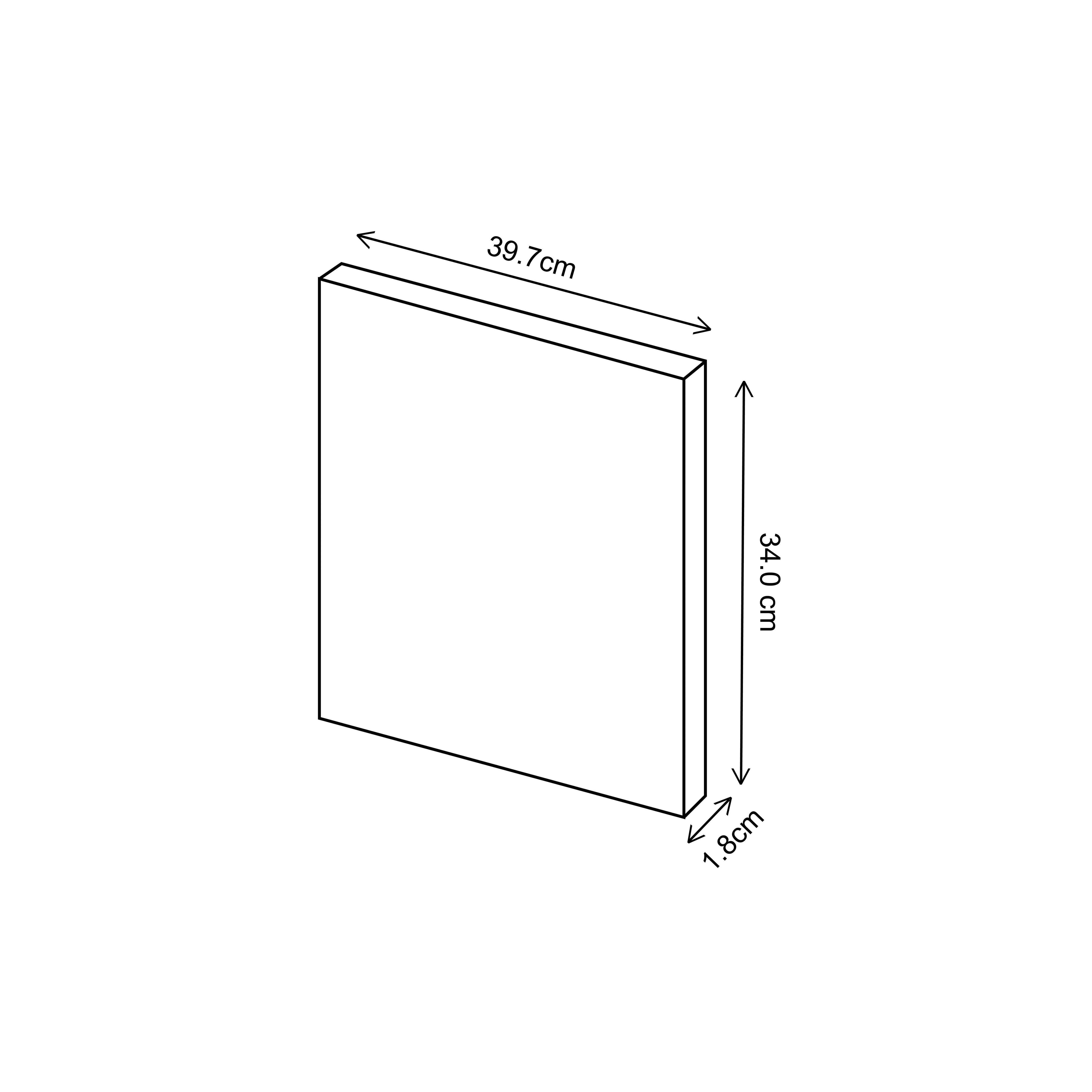 Ethos Matt tuscan red Drawer front, Pack of 2 (H)340mm (W)397mm (T)18mm