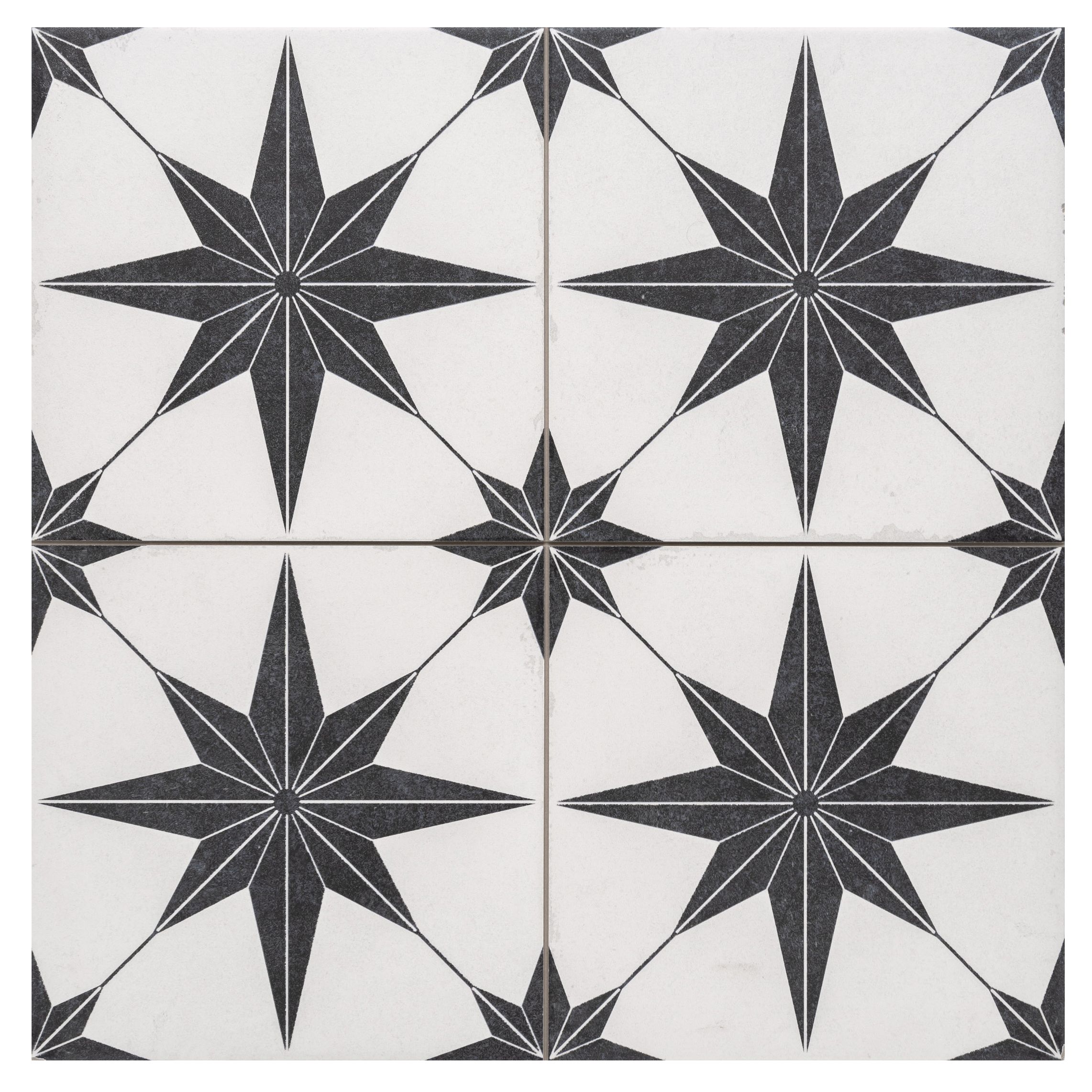 Loire Multicolour Matt Geometric Porcelain Wall & floor Tile, Pack of 7,  (L)450mm (W)450mm