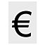 Euro symbol Self-adhesive labels, (H)60mm (W)40mm