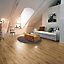 Eurohome Water Resistant Light Brown Oak effect Laminate Flooring, 2.22m²