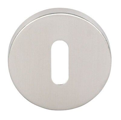 Eurospec Stainless steel Door escutcheon (Dia)54mm, Pack of 2