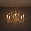 Eva Chandelier Cream 6 Lamp Ceiling light