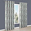Evania Duck egg Floral Lined Eyelet Curtains (W)228cm (L)228cm, Pair