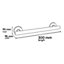 Evekare LED Silver effect Curved Grab rail (L)450mm